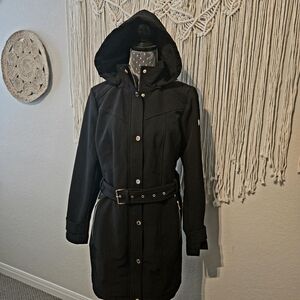 Michael KORS Women's Black Hooded Coat